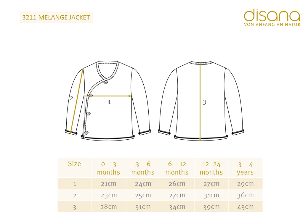 Maglioncino aperto a kimono in lana merino bio 0-3 anni // mélange rosé-natural